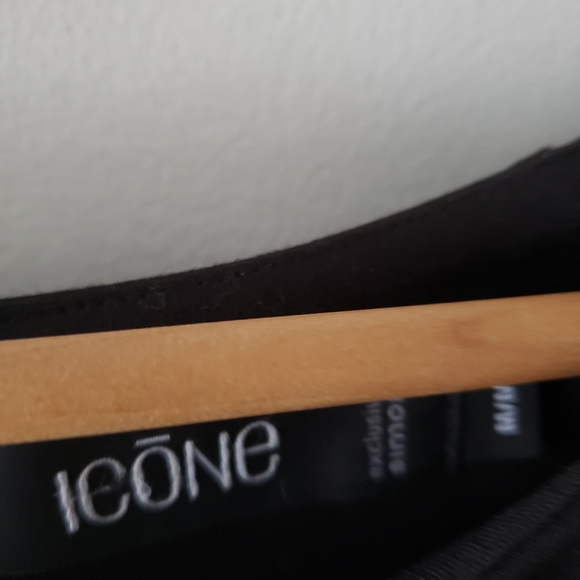 ICONE Black Sheath Dress with Gold Zipper Details - Picture 6 of 9